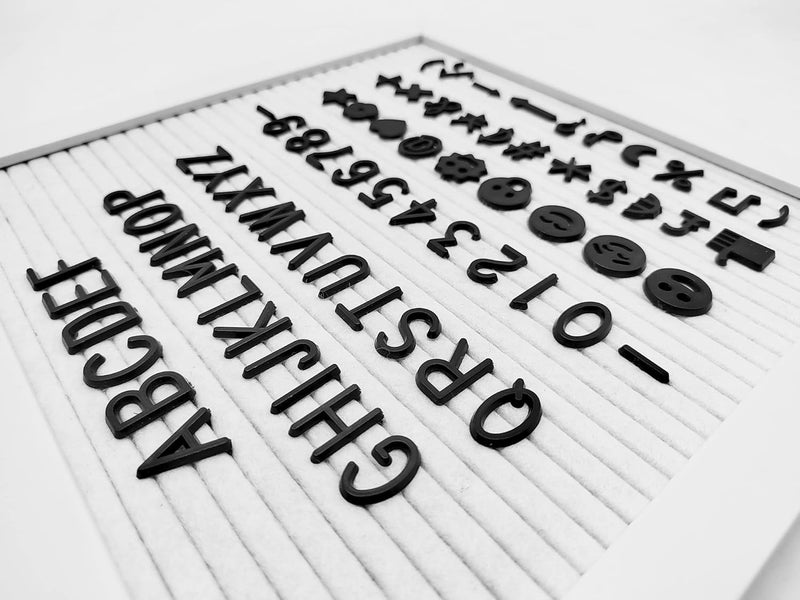 G GAMIT Felt Letter Board Letters Sets - Pre-cut 340pcs 3/4 Inch(0.75") Black Letters with Canvas Bag(No Board Included) - Image 5